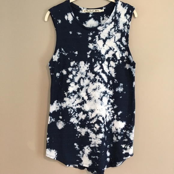 Michael Stars Tops - Michael Stars navy/white tie dye sleeveless tee